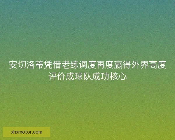 安切洛蒂凭借老练调度再度赢得外界高度评价成球队成功核心 安切洛蒂凭借老练调度再度赢得外界高度评价成球队成功核心