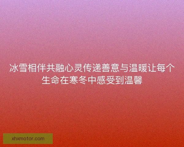 冰雪相伴共融心灵传递善意与温暖让每个生命在寒冬中感受到温馨