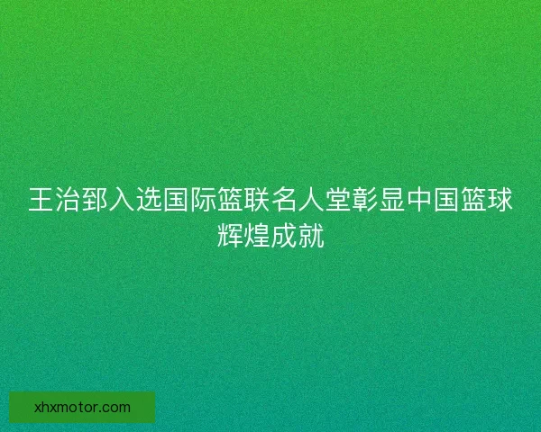 王治郅入选国际篮联名人堂彰显中国篮球辉煌成就