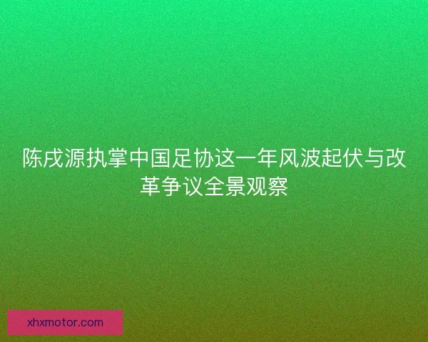 陈戌源执掌中国足协这一年风波起伏与改革争议全景观察